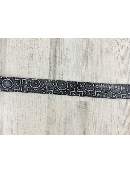 W. Kleinberg Gray Embossed Leather Belt Womens Sz M L 35 main image 5